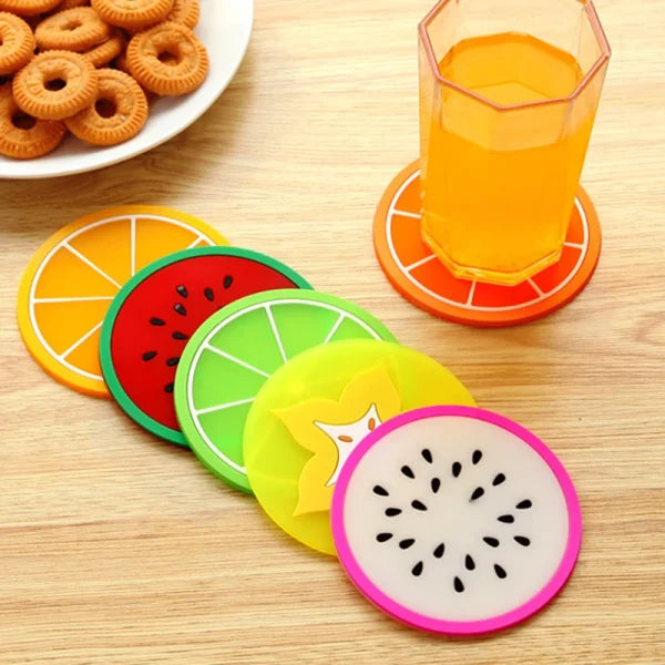 1Pc Fruit Insulation Table Mat Home Office Non-Slip Tea Cup Milk Cup Coffee Cup Coaster Multifunctional Kitchen Supplies (Random Design)