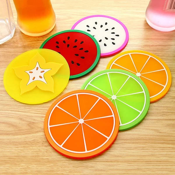 1Pc Fruit Insulation Table Mat Home Office Non-Slip Tea Cup Milk Cup Coffee Cup Coaster Multifunctional Kitchen Supplies (Random Design)