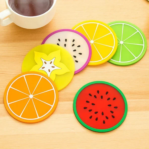 1Pc Fruit Insulation Table Mat Home Office Non-Slip Tea Cup Milk Cup Coffee Cup Coaster Multifunctional Kitchen Supplies (Random Design)